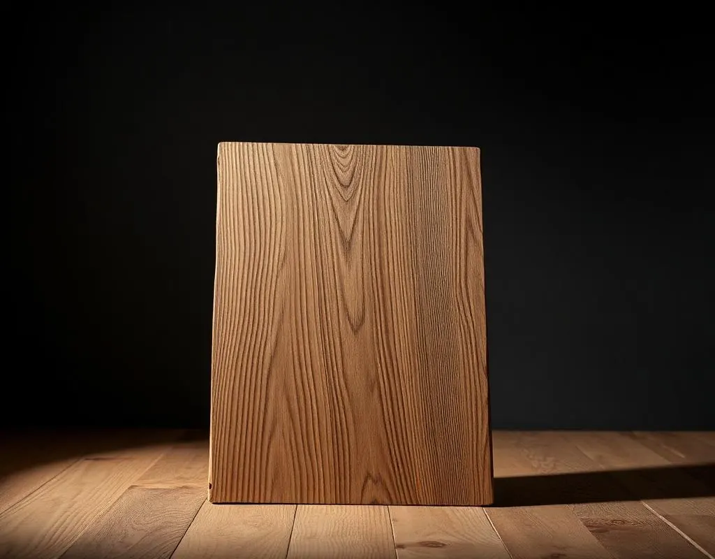 A white oak sample board